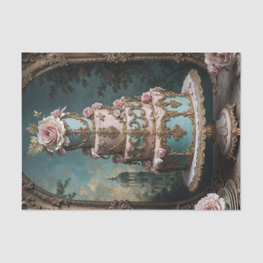 ロココパリジャン階層化ケーキ5デコページ紙 薄葉紙 (正面)