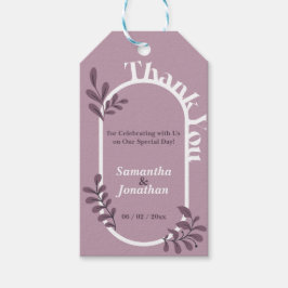 ロココピンクシンプルク結婚 ギフトタグ