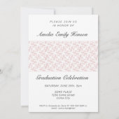 ロココピンク大学院写真卒業招待状 招待状 (裏面)