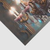 ロココフランスのシャンデリア2デクページ紙 薄葉紙 (詳細)