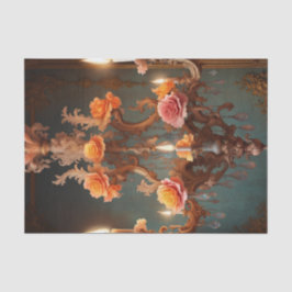 ロココフランスのシャンデリア4デクページ紙 薄葉紙