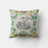 ロココフランスのフランソワブッチャーヴィネット模様 クッション (裏面)