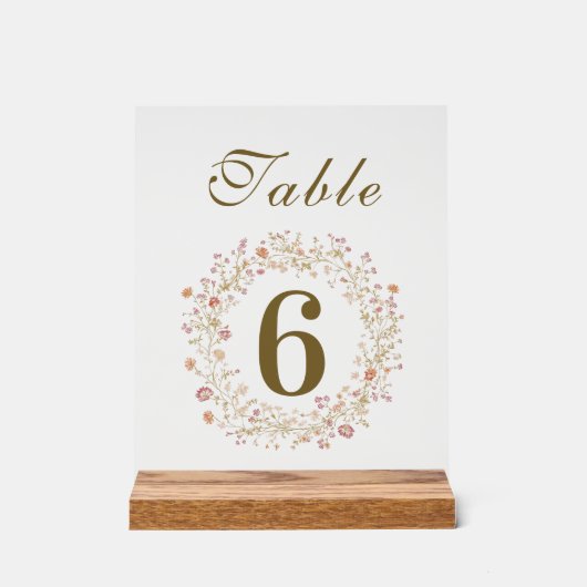 ロココフローラアンティーク結婚フレーム アクリルサイン (正面)