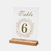 ロココフローラアンティーク結婚フレーム アクリルサイン (傾斜)