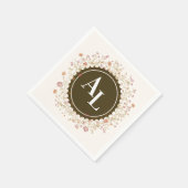 ロココフローラアンティーク結婚フレーム スタンダードカクテルナプキン (角)