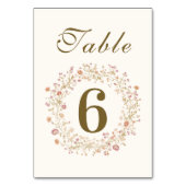 ロココフローラアンティーク結婚フレーム テーブルナンバー (正面)