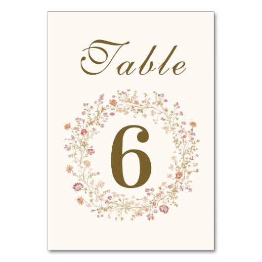 ロココフローラアンティーク結婚フレーム テーブルナンバー (正面)