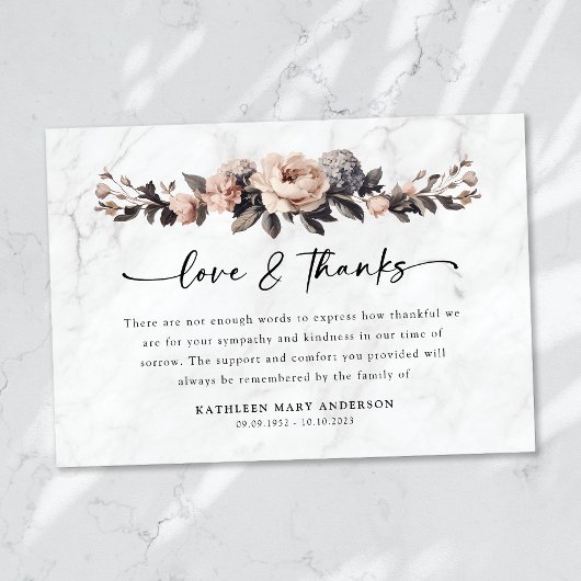 ロココフローラ台詞葬儀 サンキューカード