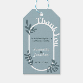 ロココブルーシンプル結婚 ギフトタグ