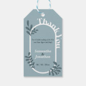 ロココブルーシンプル結婚 ギフトタグ (裏面)