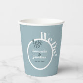 ロココブルーシンプル結婚 紙コップ (正面)