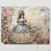 ロココプリンセススクラップブック紙 (正面/裏面)