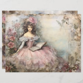 ロココプリンセススクラップブック紙 (正面/裏面)