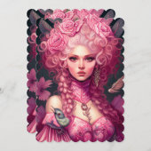 ロココポートレートファンタジーピンククイーンフラットカード (正面/裏面)