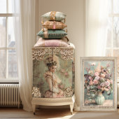 ロココポートレート、ヴィンテージビクトリアンウーマン 薄葉紙