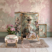 ロココポートレート、ヴィンテージビクトリアンウーマン 薄葉紙