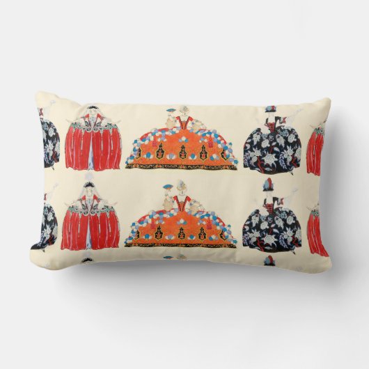 ロココレディアールデコファッション衣装デザイナー ランバークッション (正面)