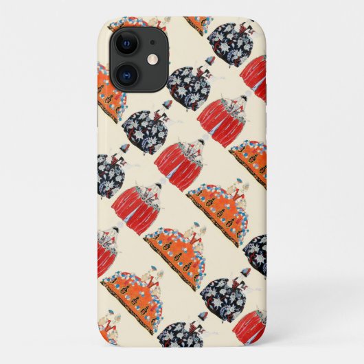 ロココレディアールデコ美しいファッション衣装デザイン Case-Mate iPhoneケース (裏面)