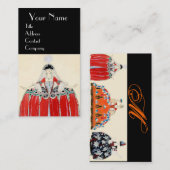 ロココレディファッション衣装デザイナーのメイクアップアーティスト 名刺 (正面/裏面)