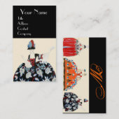 ロココレディファッション衣装デザイナーのメイクアップアーティスト 名刺 (正面/裏面)