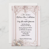 ロココ再生華美フォーマル結婚式招待状 招待状 (正面/裏面)