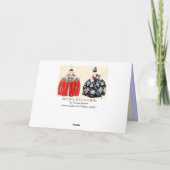 ロココ女子ファッション衣装デザイナーモノグラム ノートカード (裏面)