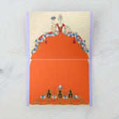 ロココ女子ファッション衣装デザイナーモノグラム ノートカード (内部)