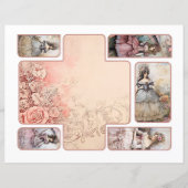 ロココ折り畳み可能な折り畳み切りスクラップブック紙 (正面)