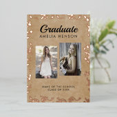 ロココ旧紙院写真部卒業 箔招待状 (立ち正面)