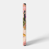 ロココ柄の花束 シームレス。美しいブーケ iPhoneケース (左側面)