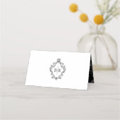 ロココ様式の結婚式RSVP プレイスカード (裏面)