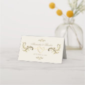 ロココ結婚金ゴールド座席表 プレイスカード (裏面)