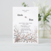 ロココ装飾フローラ結婚式招待状 招待状 (スタンド正面)