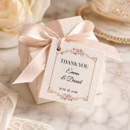 ロココ調の贅沢な結婚式 フェイバータグ