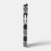 ロココ調ダマスク柄 グレー地にブラック Case-Mate iPhoneケース (裏面 / 右)