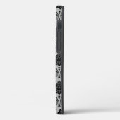 ロココ調ダマスク柄 グレー地にブラック Case-Mate iPhoneケース (裏面 / 左)