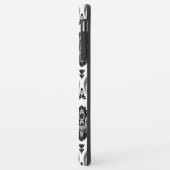 ロココ調ダマスク柄 グレー ブラック ホワイト Case-Mate iPhoneケース (裏面/左)