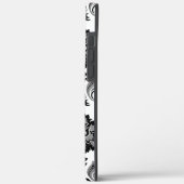ロココ調ダマスク柄 グレー ブラック ホワイト Case-Mate iPhoneケース (裏面 / 左)