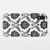 ロココ調ダマスク柄 グレー ブラック ホワイト Case-Mate iPhoneケース (裏面(横))