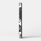 ロココ調ダマスク柄 グレー ブラック ホワイト Case-Mate iPhoneケース (裏面 / 左)