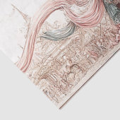 ロココ調パステルサーカステントの引き出し前面デコパージュ 薄葉紙 (詳細)