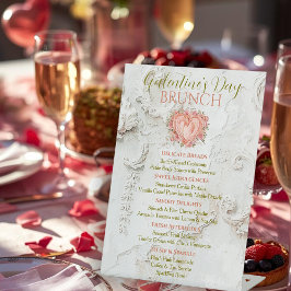 ロココ調フラワーハート Galentine ブランチティーメニュー 台座サイン