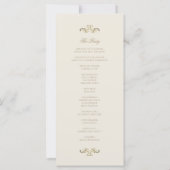 ロココ金ゴールド結婚式プログラム (裏面)