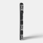 ロココ・ダマスク柄 グレー地にブラック Case-Mate iPhoneケース (裏面 / 右)