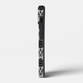 ロココ・ダマスク柄 グレー地にブラック Case-Mate iPhoneケース (裏面 / 左)