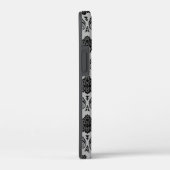 ロココ・ダマスク柄 グレー地にブラック Case-Mate iPhoneケース (裏面 / 右)