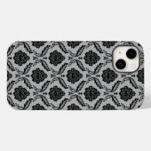 ロココ・ダマスク柄 グレー地にブラック Case-Mate iPhoneケース (裏面 (横))