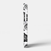ロココ・ダマスク柄 グレー ブラック ホワイト Case-Mate iPhoneケース (裏面 / 左)