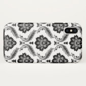 ロココ ダマスク柄 グレー ブラック ホワイト Case-Mate iPhoneケース (裏面(横))