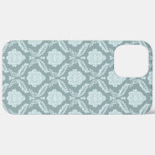 ロココ ダマスク柄 ダックエッグブルー+ターコイズブルー Case-Mate iPhoneケース (裏面 / 右)